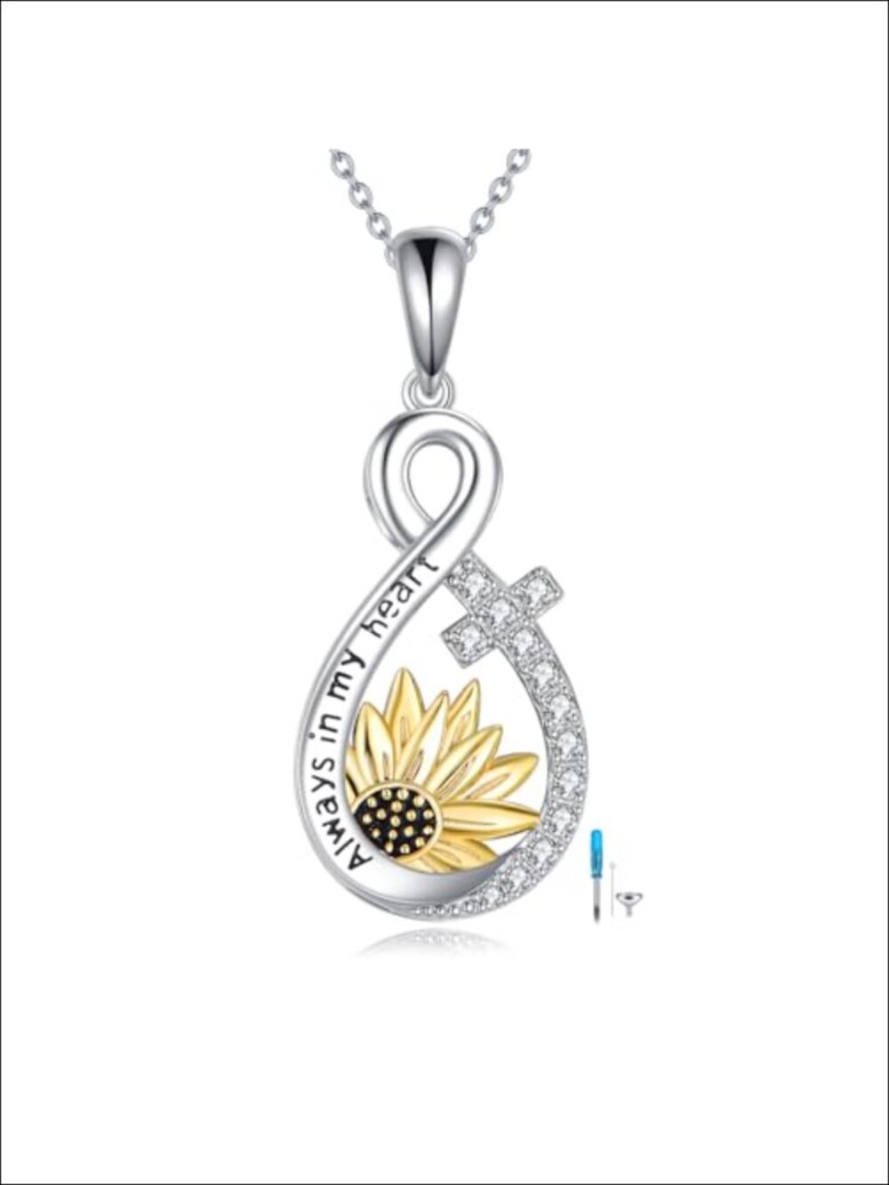 925 Sterling Silver Paw Print Infinity Necklace Pet Memorial Jewelry Gift
